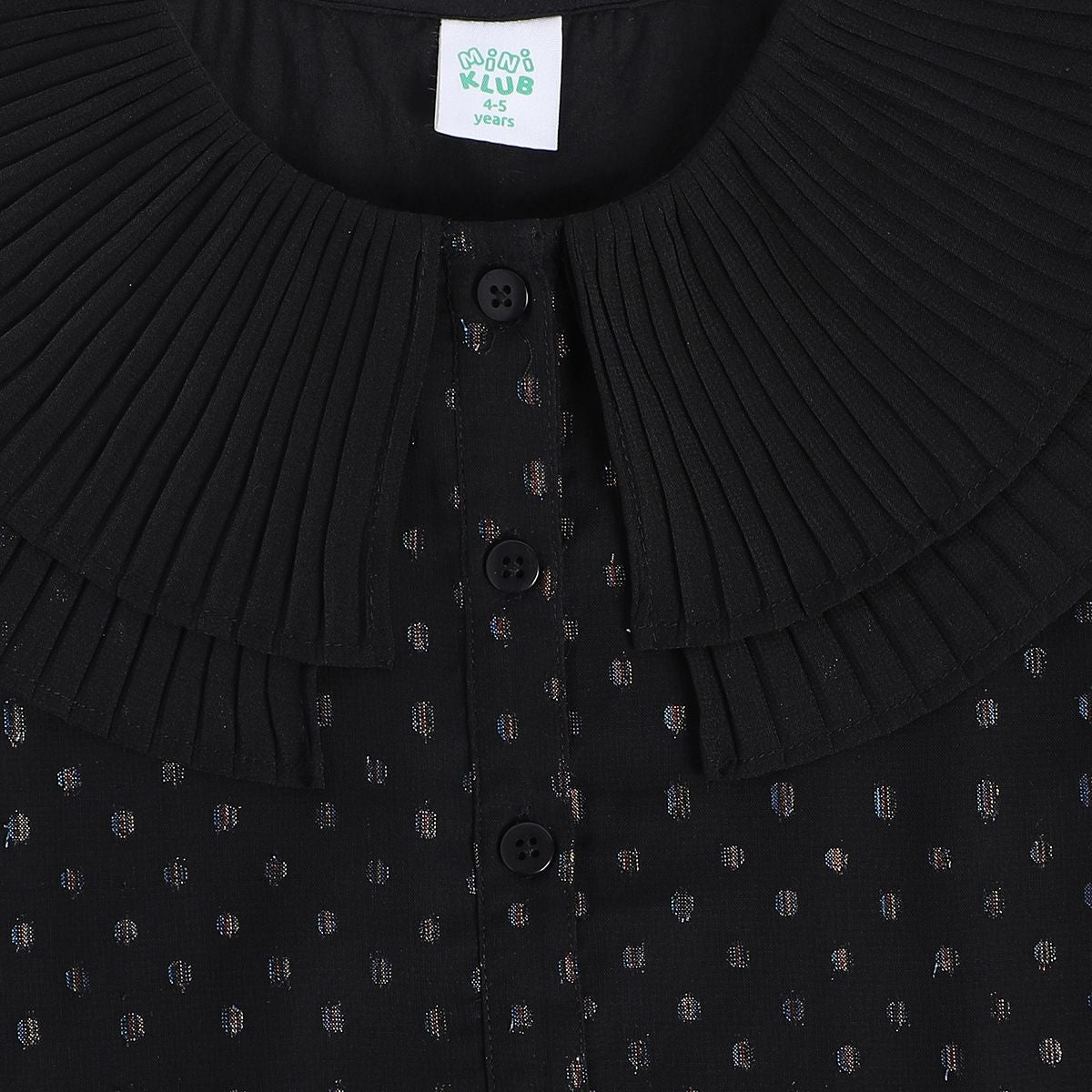 Girls Black Pack Of 1 Woven Top
