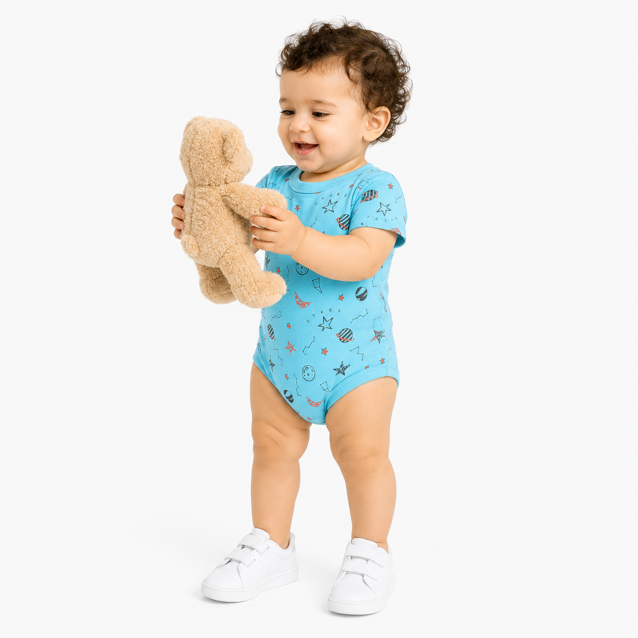 Boys Multicolor Pack Of 3 Body Suit
