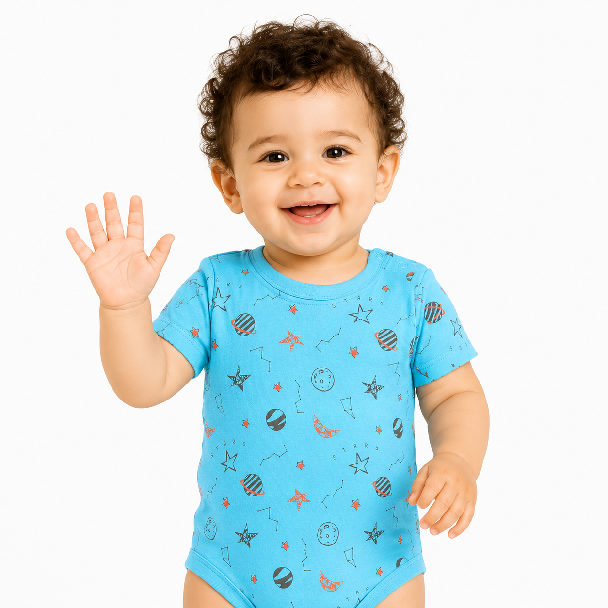 Boys Multicolor Pack Of 3 Body Suit