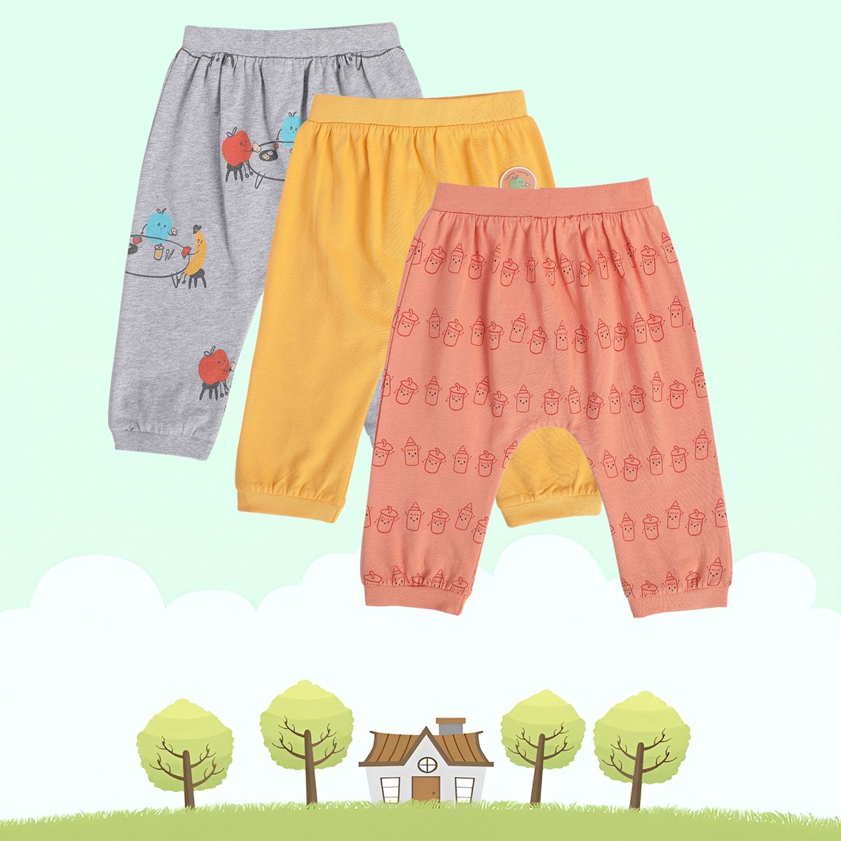 Boys Peach Knit Bottom