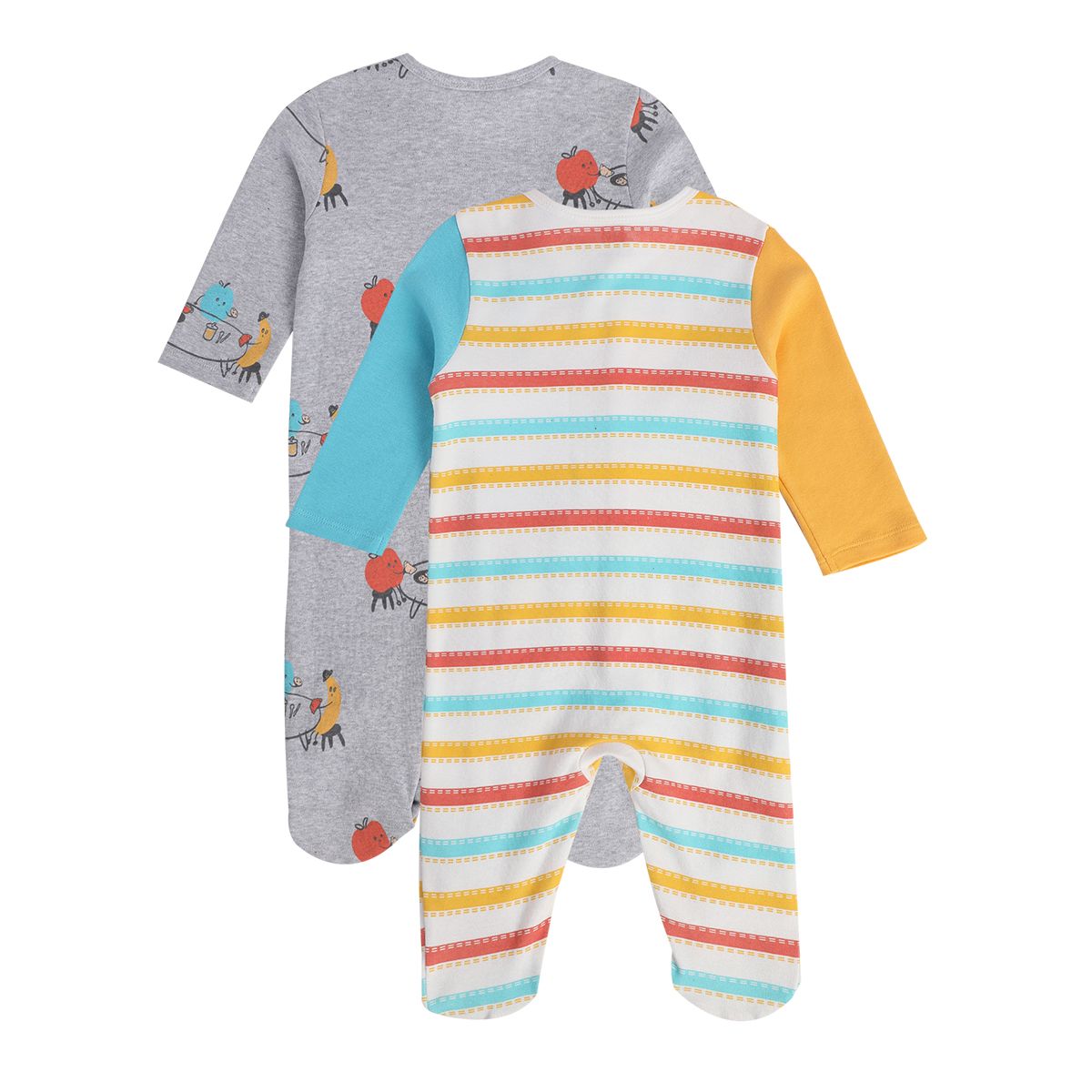 Boys Multicolor Pack Of 2 Sleep Suit