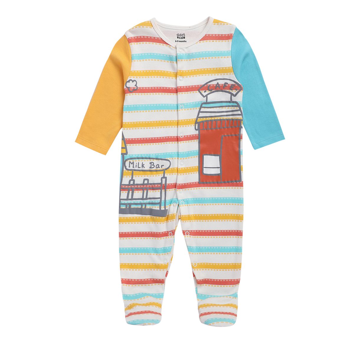Boys Multicolor Pack Of 2 Sleep Suit