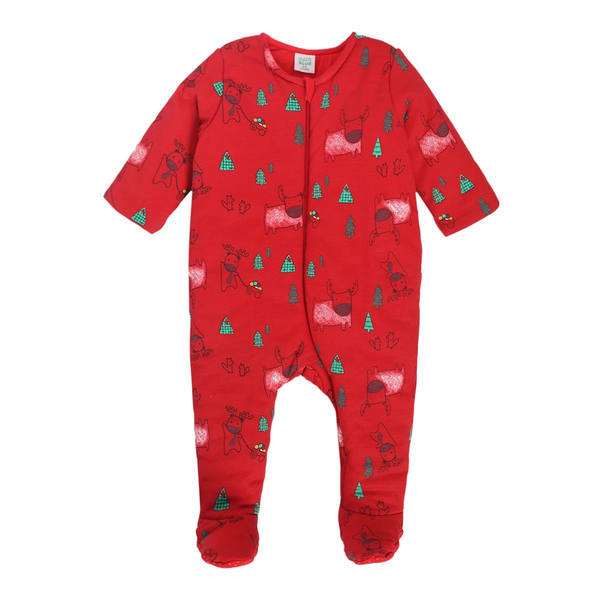 Boys Red Pack Of 1 Sleep Suit