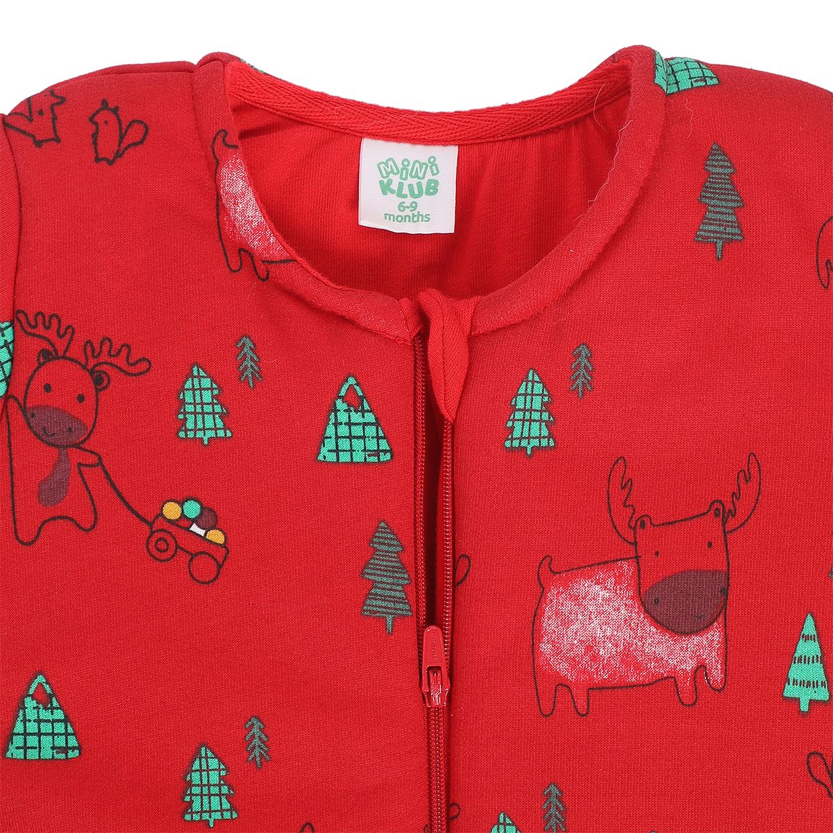 Boys Red Pack Of 1 Sleep Suit