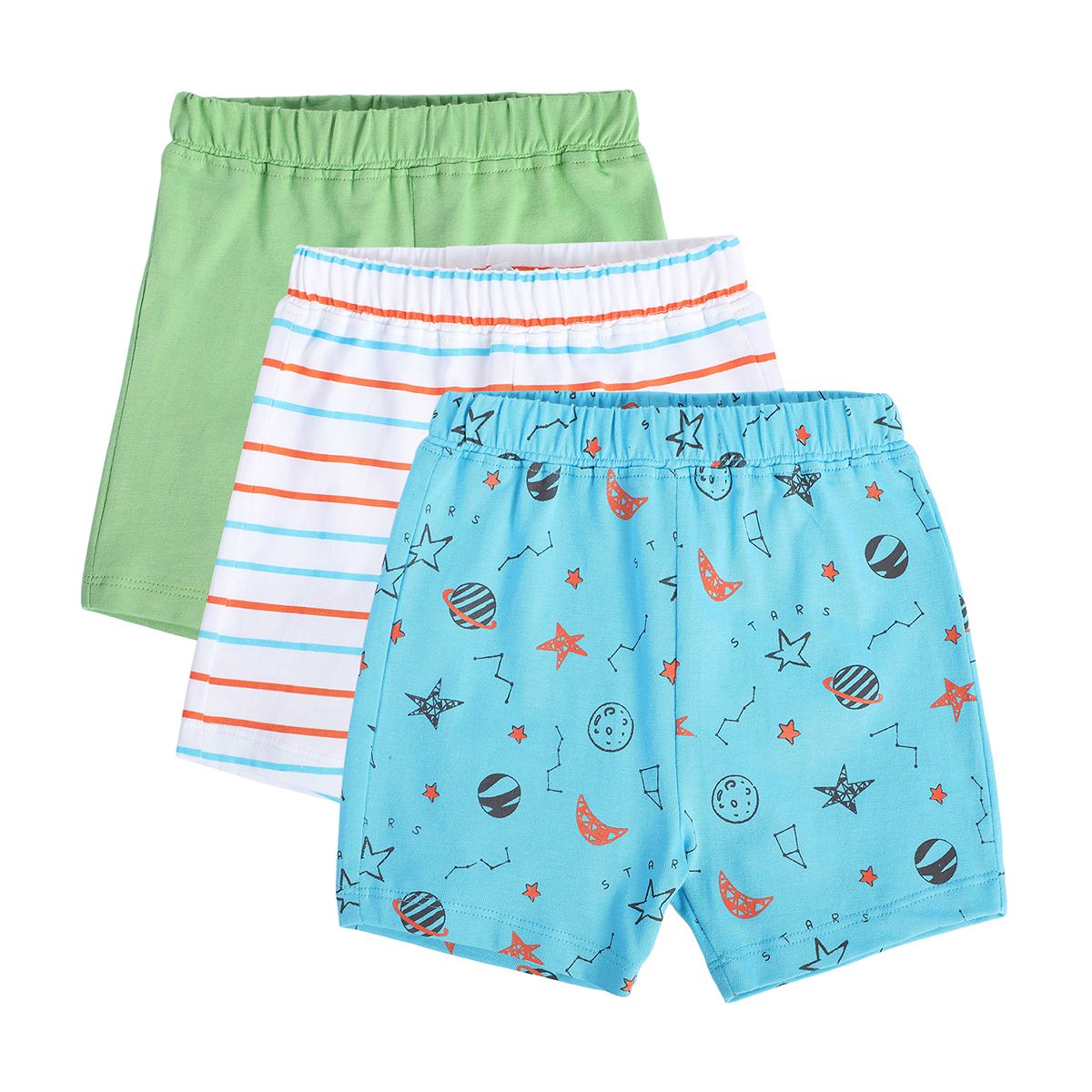 Boys Multicolor Pack Of 3 Shorts