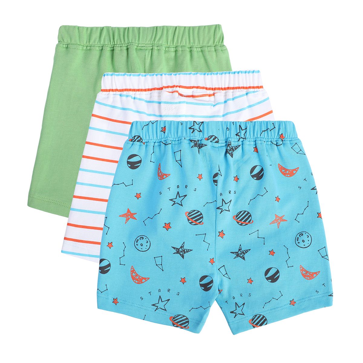 Boys Multicolor Pack Of 3 Shorts