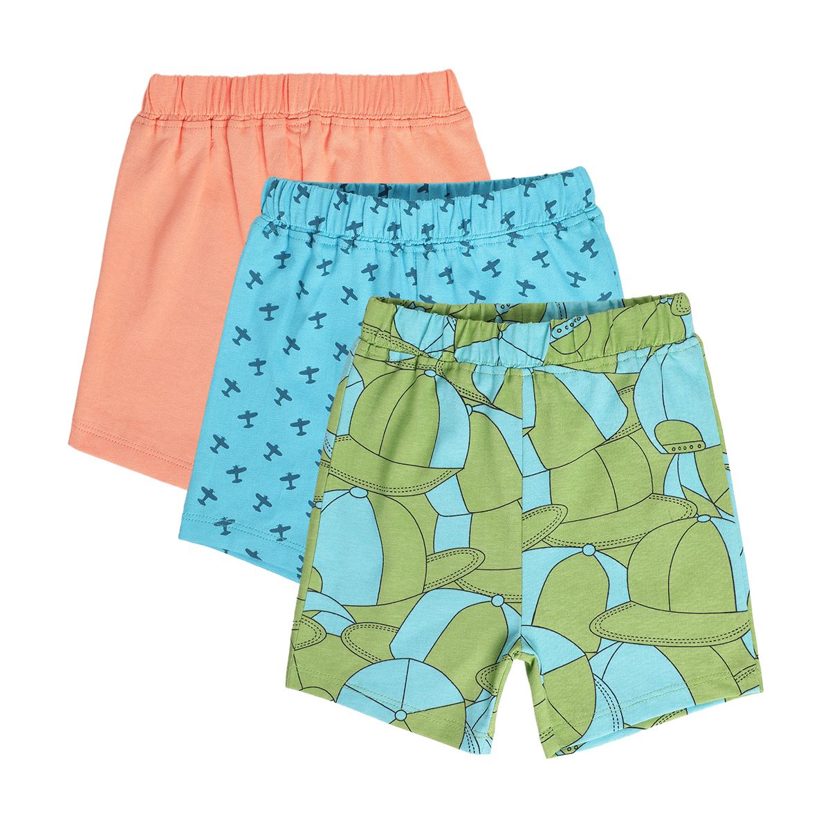 Boys Multicolor Pack Of 3 Shorts
