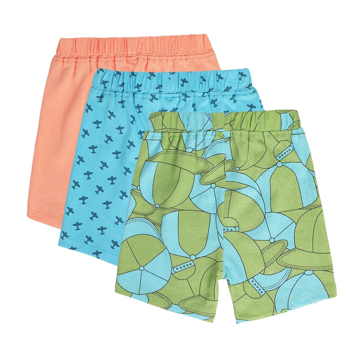 Boys Multicolor Pack Of 3 Shorts