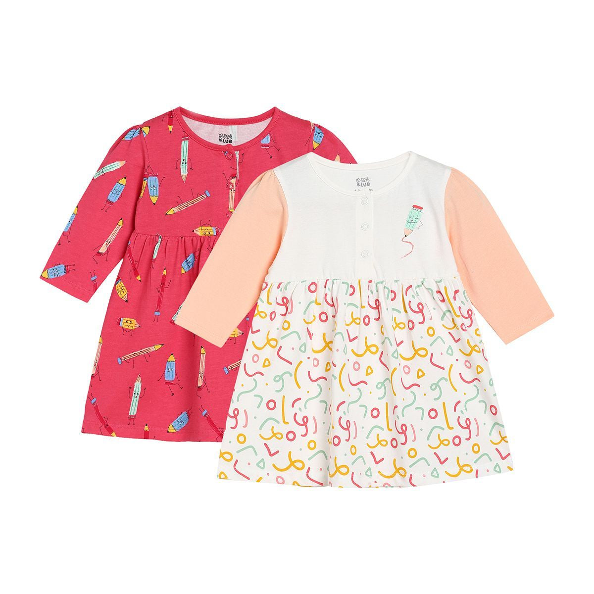 Girls Multicolor Pack Of 2 Dress