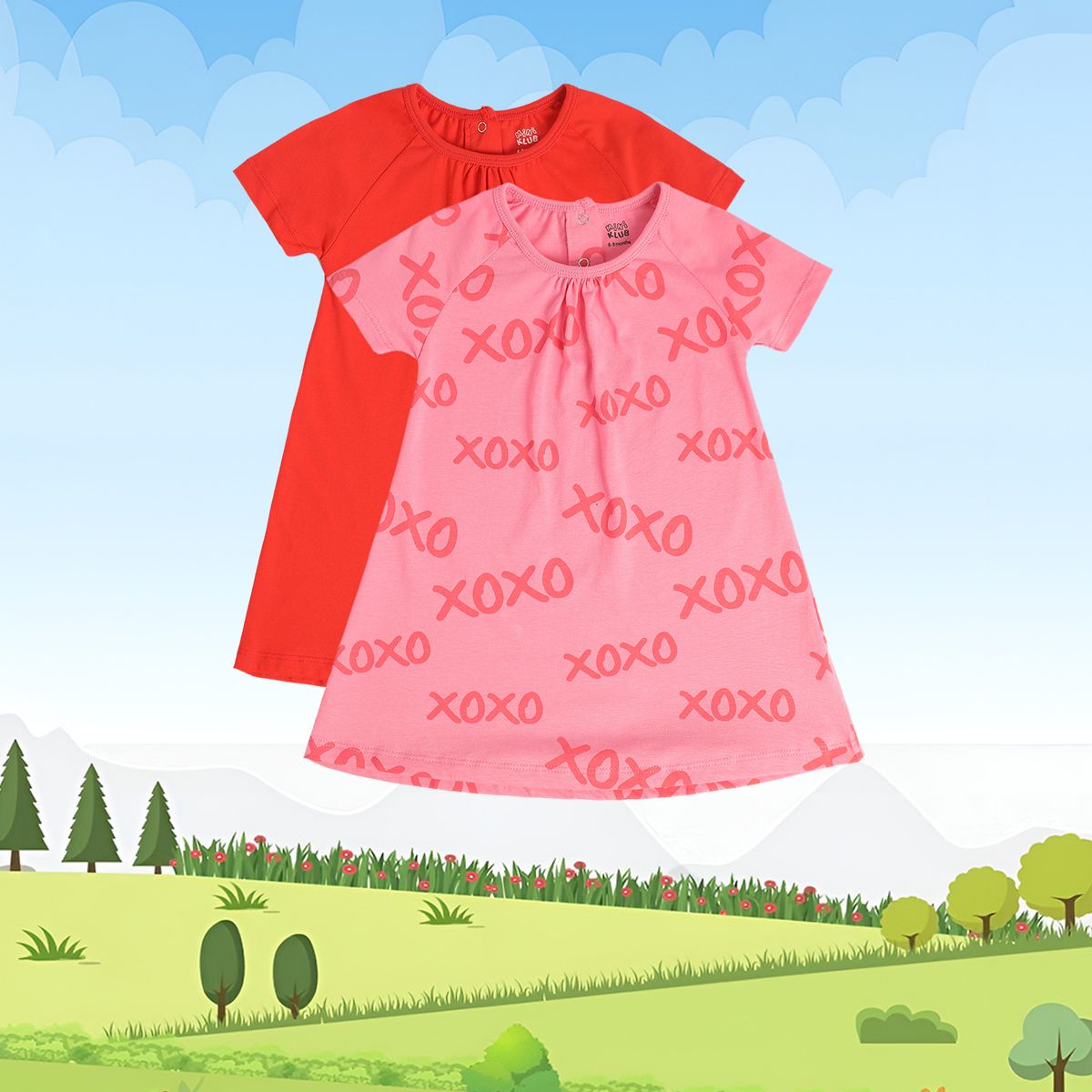 Girls Multicolor Pack Of 2 Dress