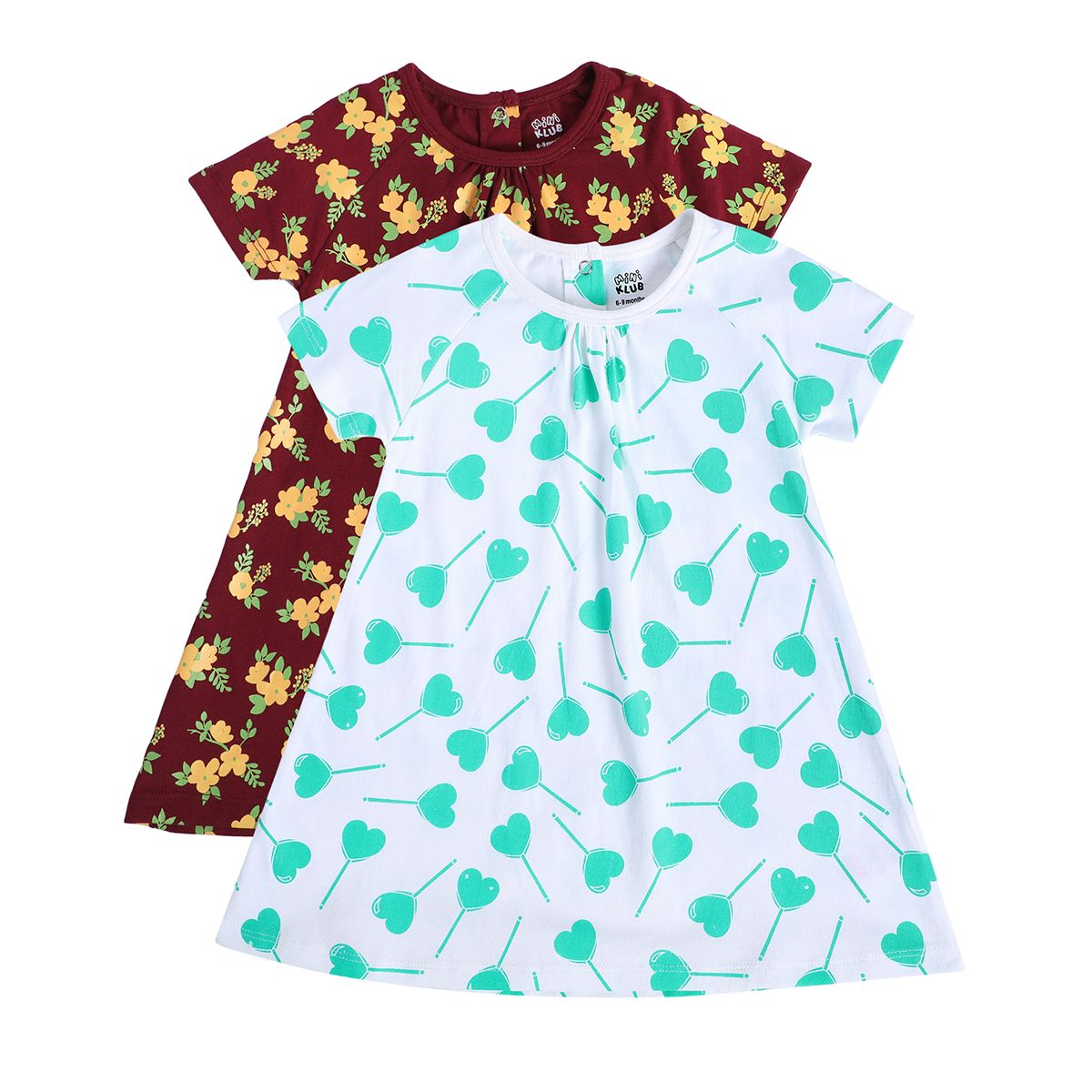 Girls Multicolor Pack Of 2 Dress