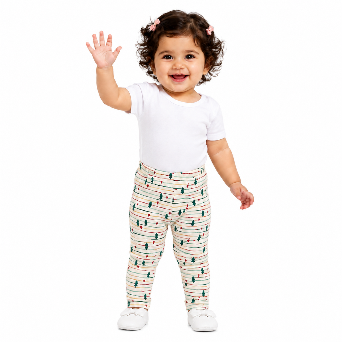 Baby Girls Multicolor Cotton Pack of 2 Leggings Casual Wear
