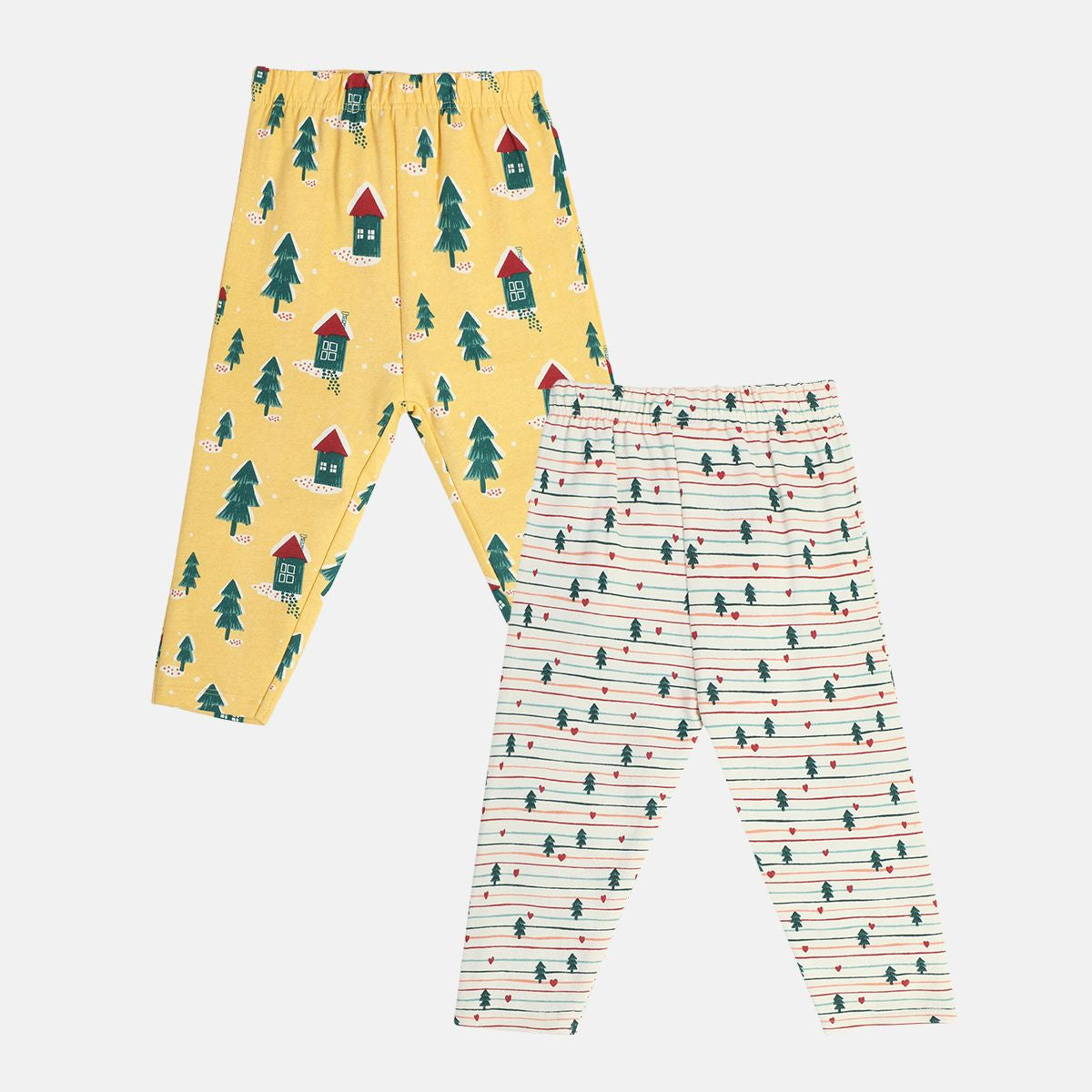 Girls Multicolor Pack Of 2 Legging