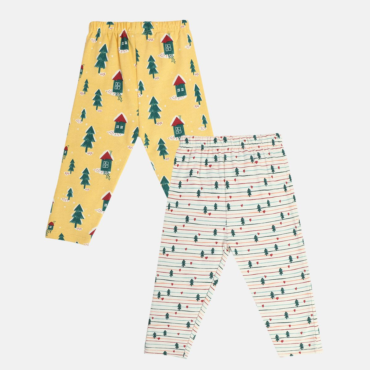 Girls Multicolor Pack Of 2 Legging