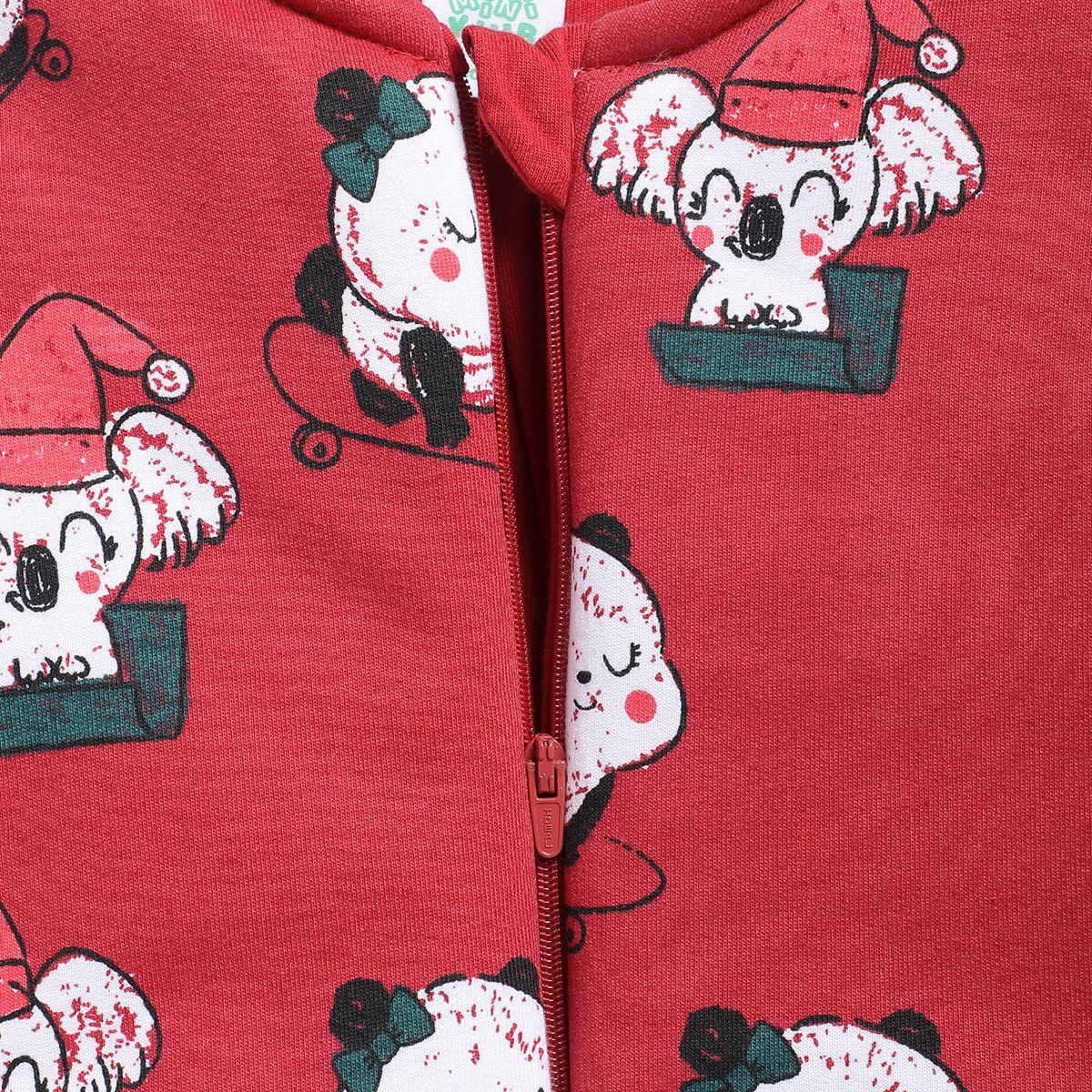 Girls Red Pack Of 1 Sleep Suit