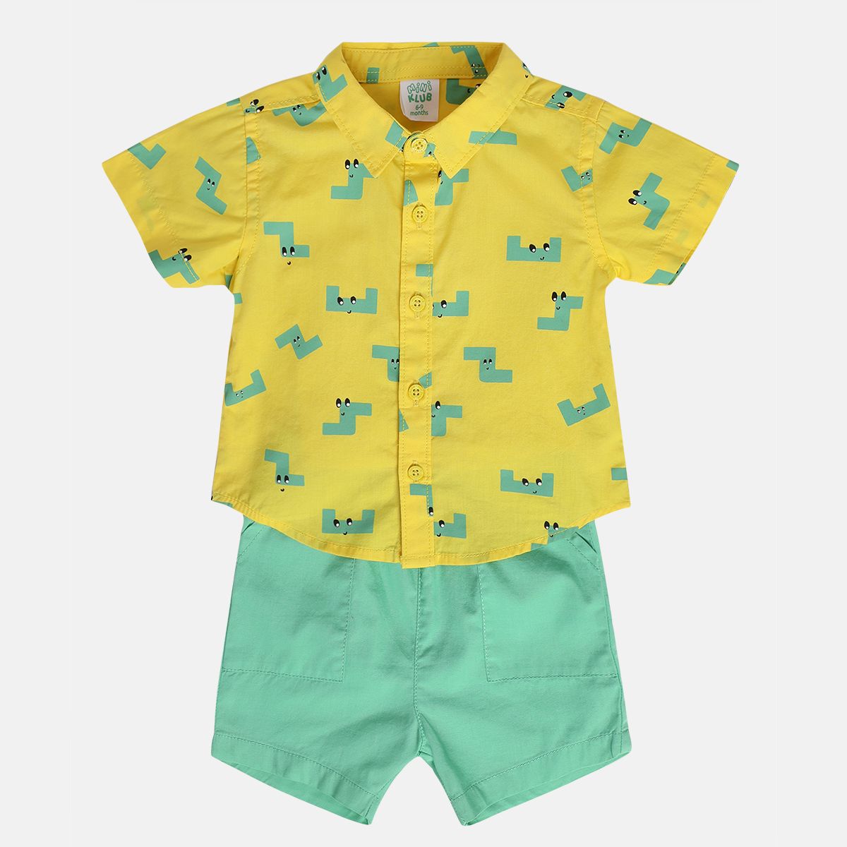 Boys Yellow Pack Of 2 Top And Bottom