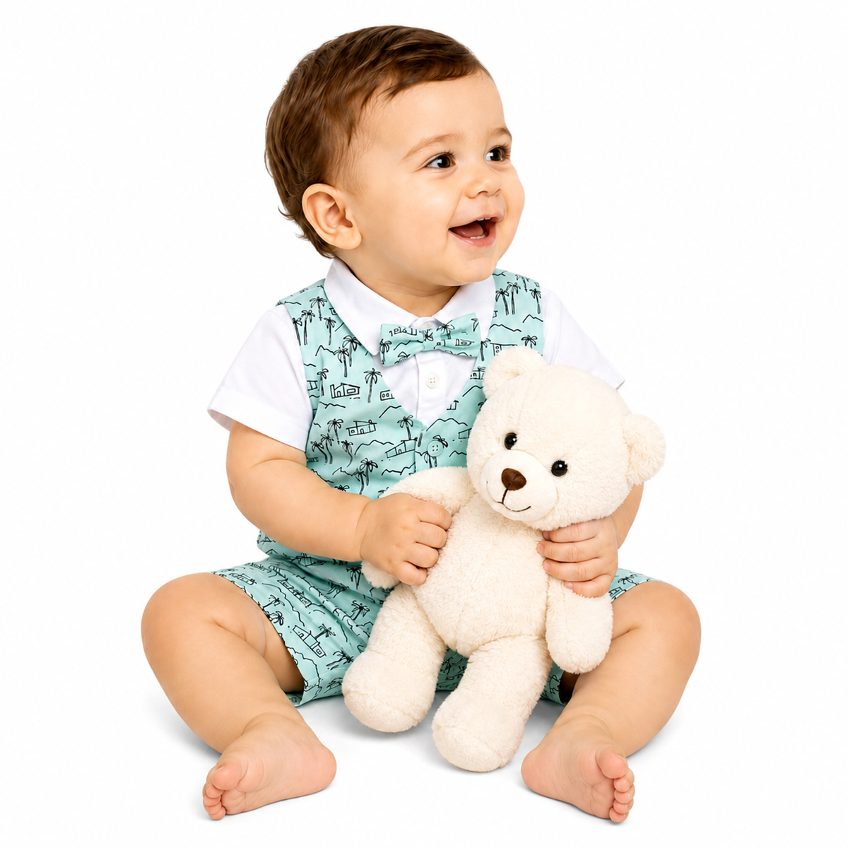 Boys Teal Pack Of 4 Coordinate Set