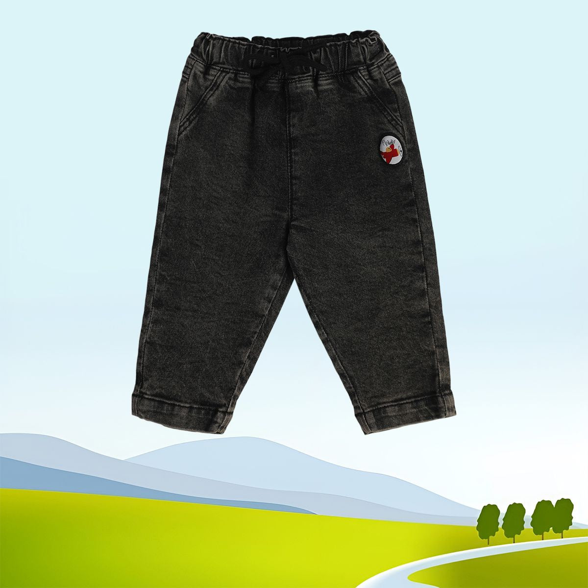 Boys Black Denim Pant