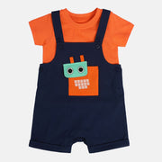Boys Navy Pack Of 2 Dungaree Set