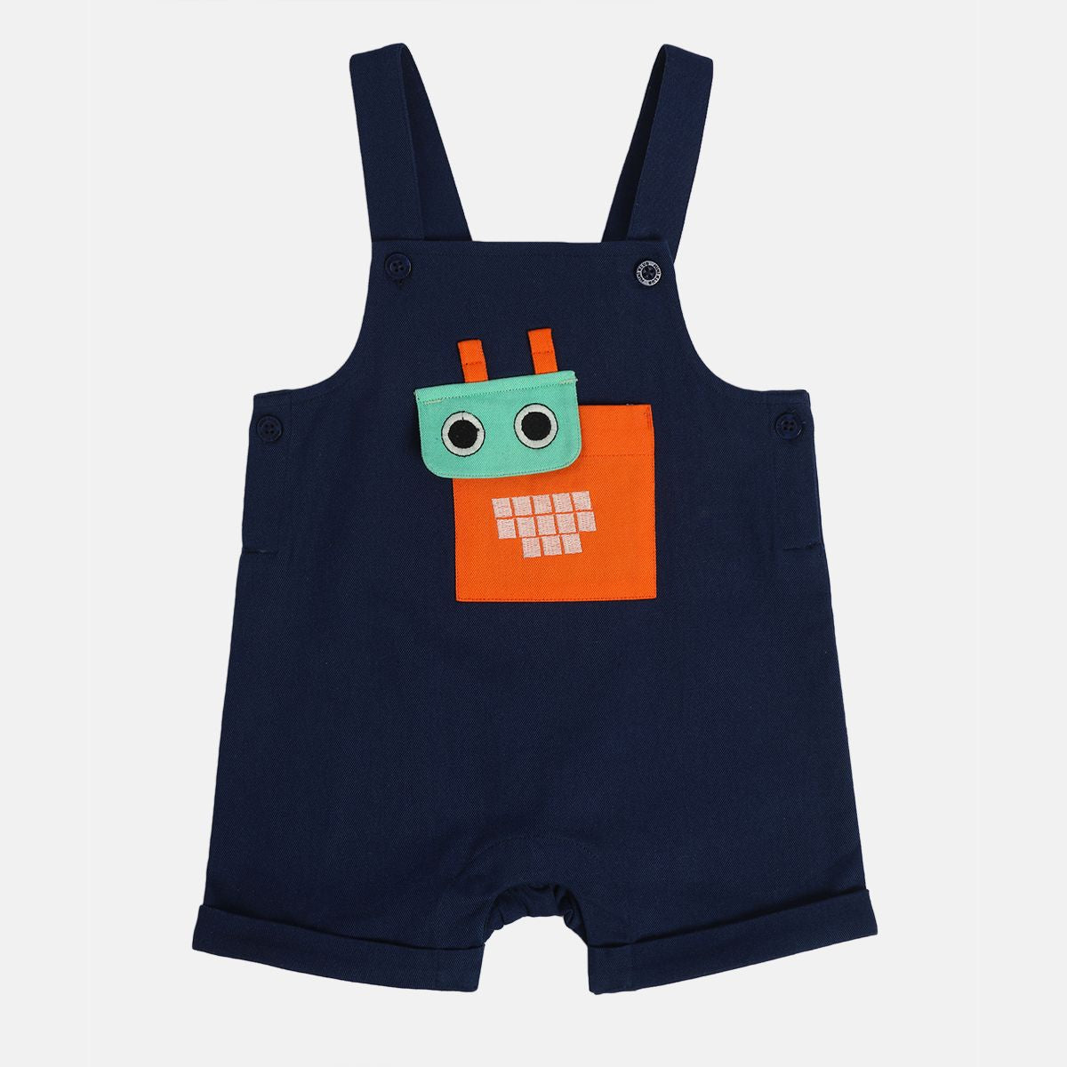 Boys Navy Pack Of 2 Dungaree Set