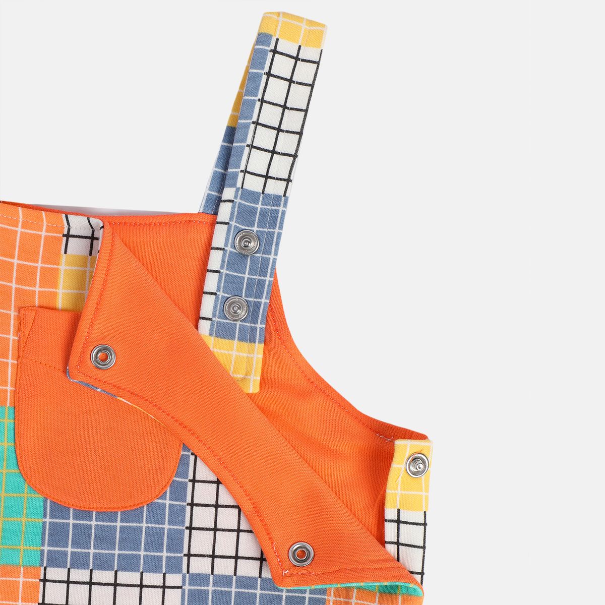 Boys Orange Short Sleeve Dungaree Set