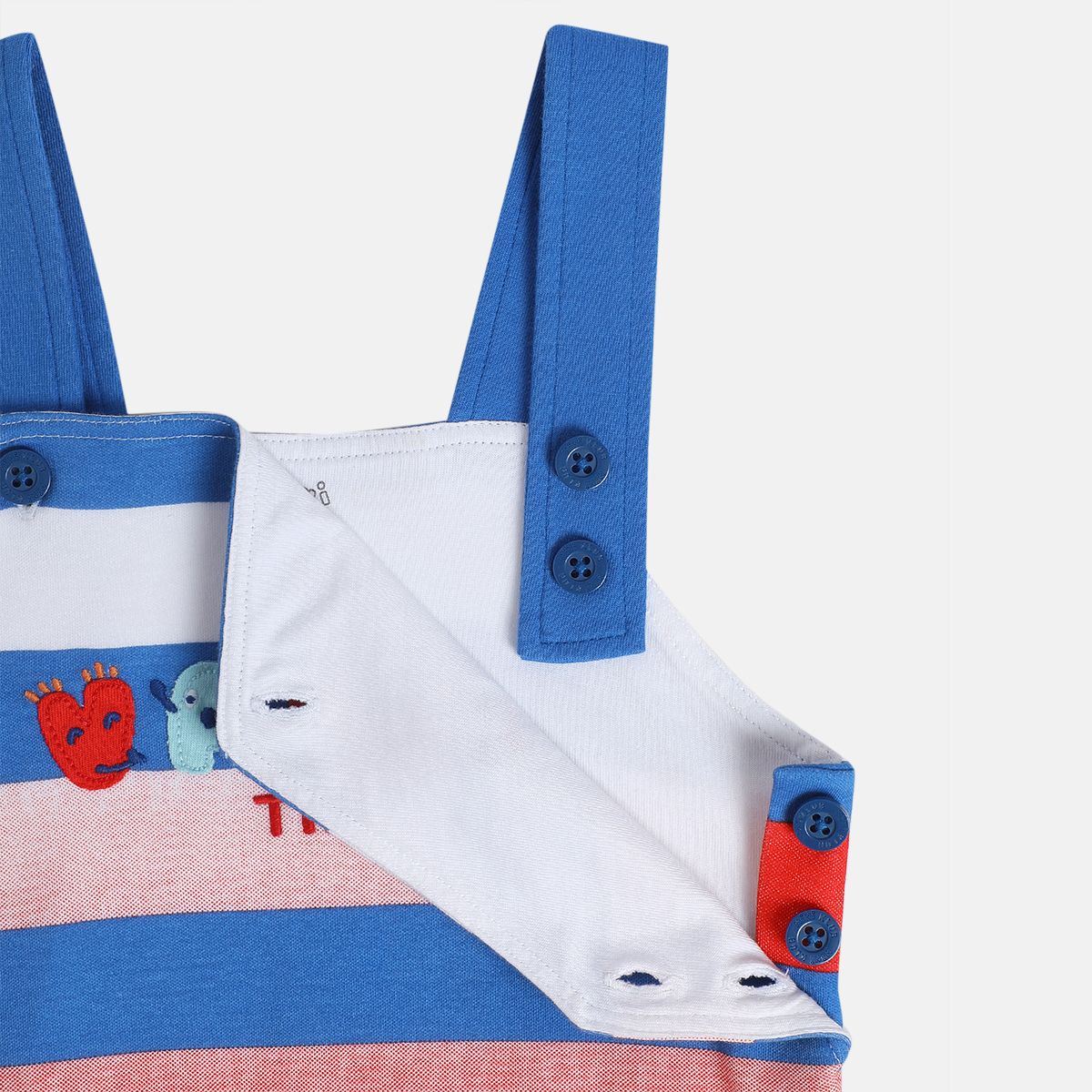 Boys Red Pack Of 2 Dungaree Set