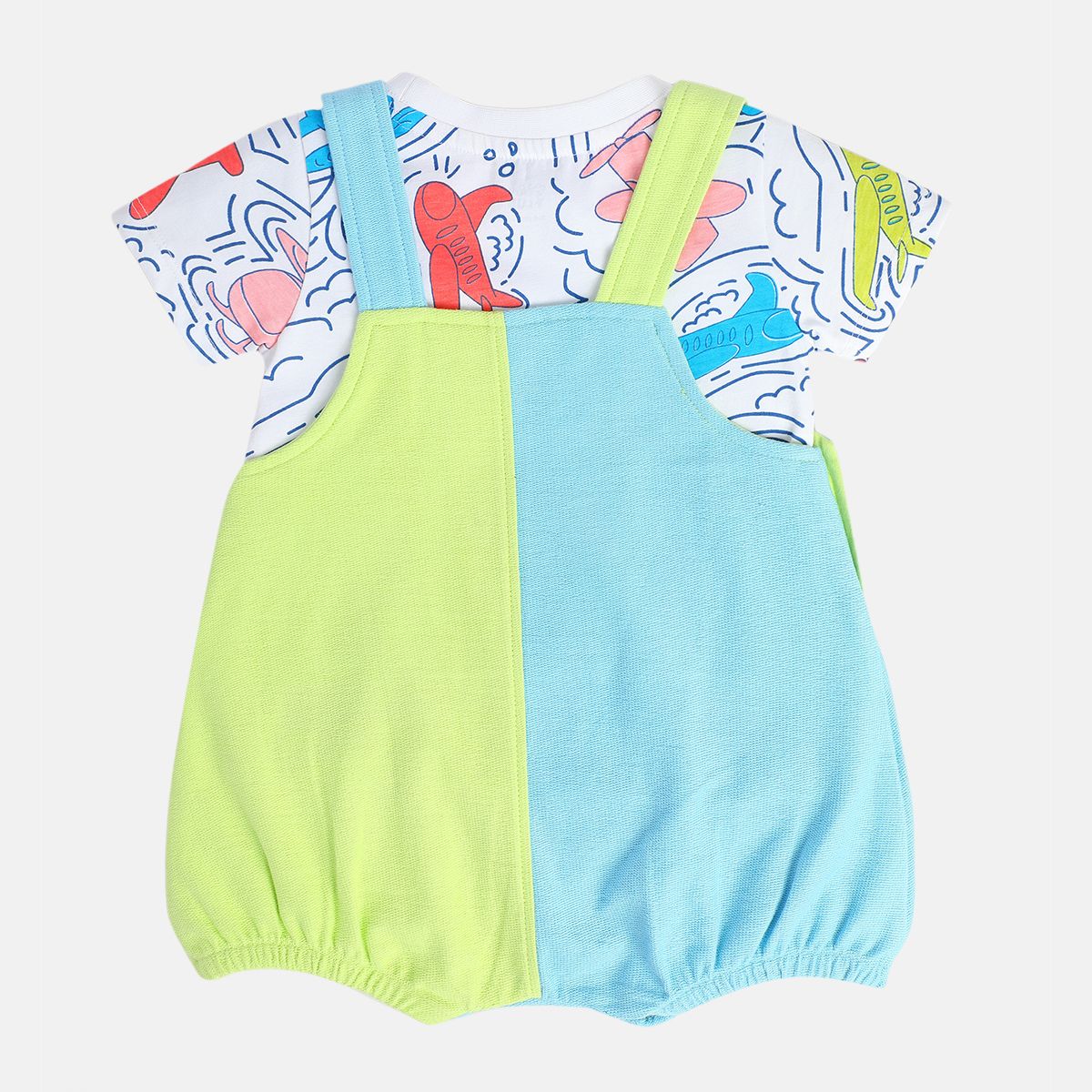 Boys Multicolor Pack Of 2 Dungaree Set