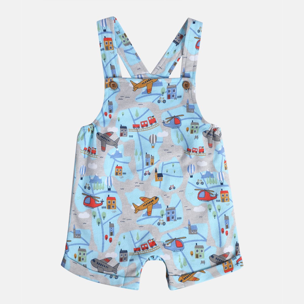 Boys Blue Dungaree Set