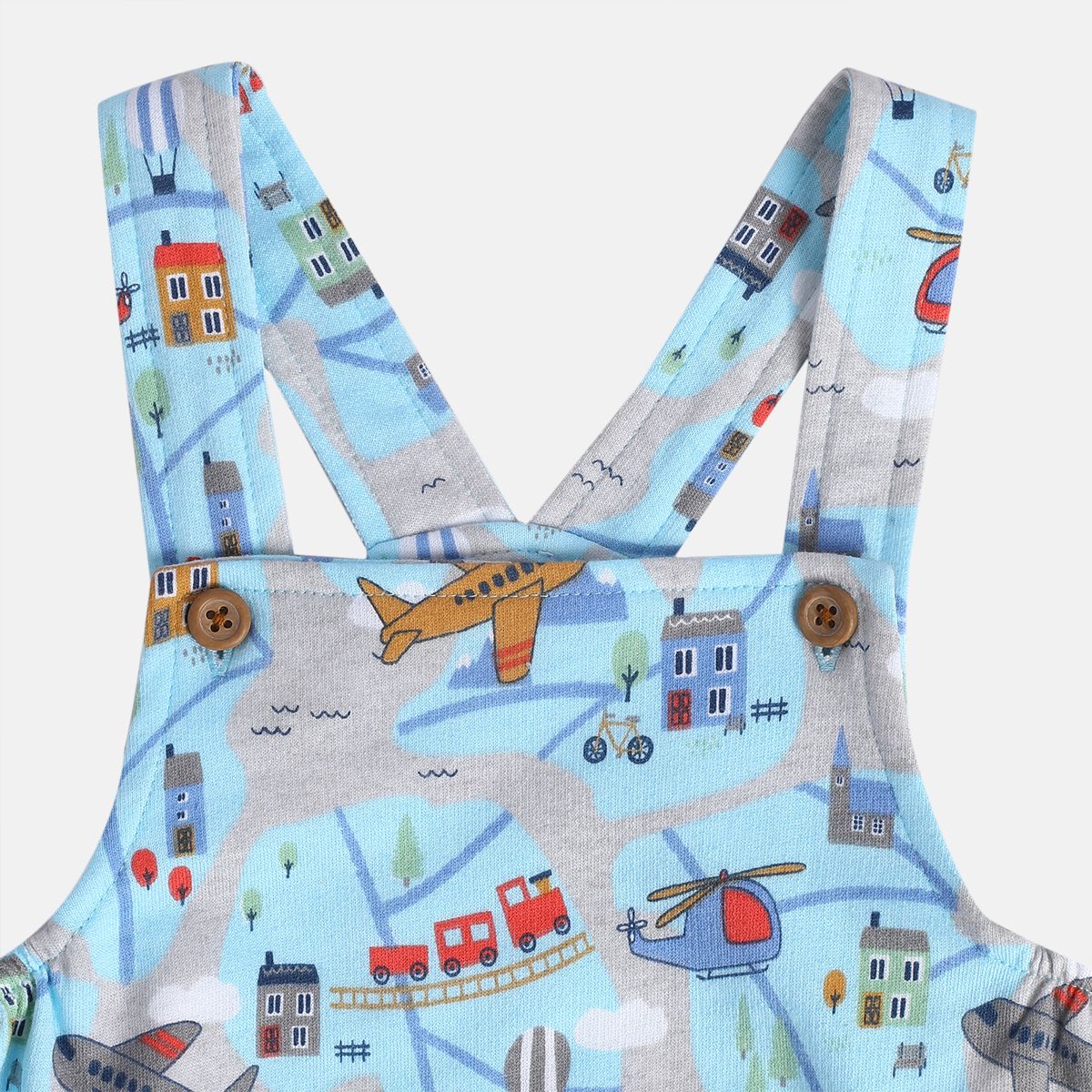 Boys Blue Dungaree Set