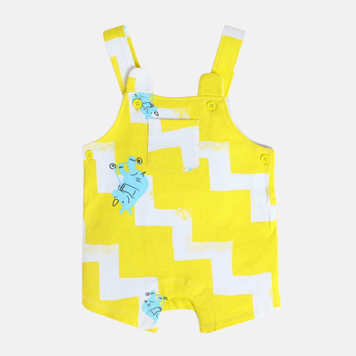 Boys Yellow Short Sleeve Dungaree Set