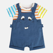 Boys Blue Dungaree Set