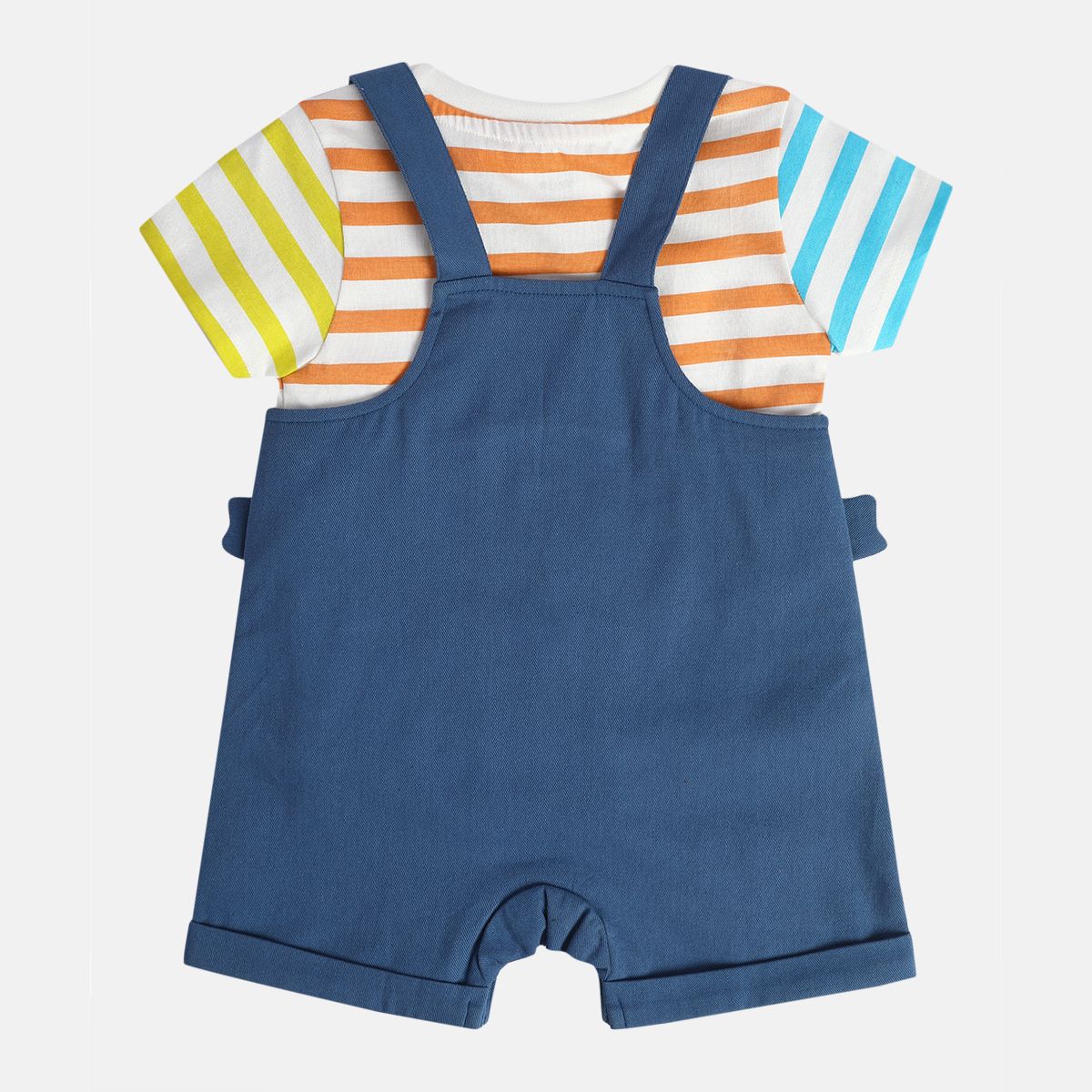 Boys Blue Short Sleeve Dungaree Set