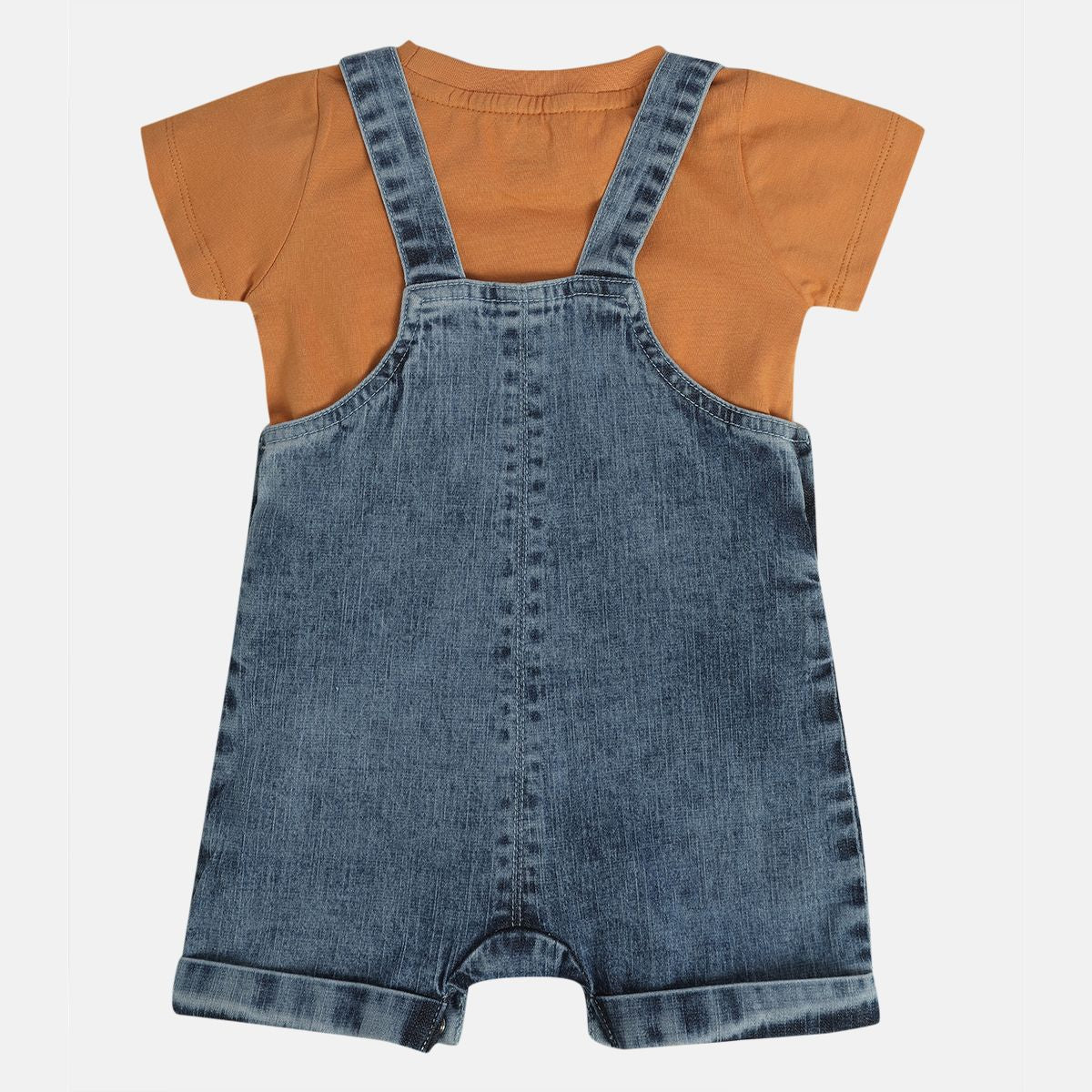 Boys Blue Short Sleeve Dungaree Set