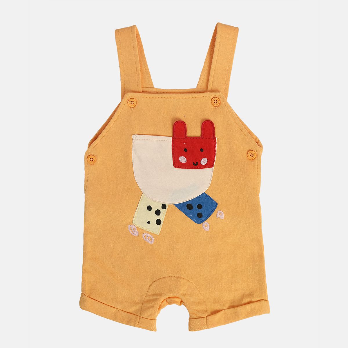 Boys Orange Pack Of 2 Dungaree Set