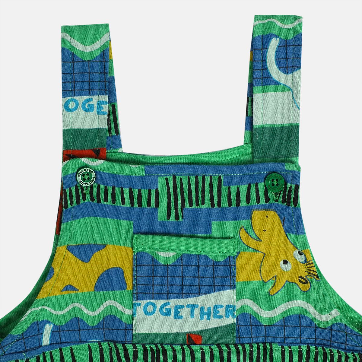 Boys Green Dungaree Set