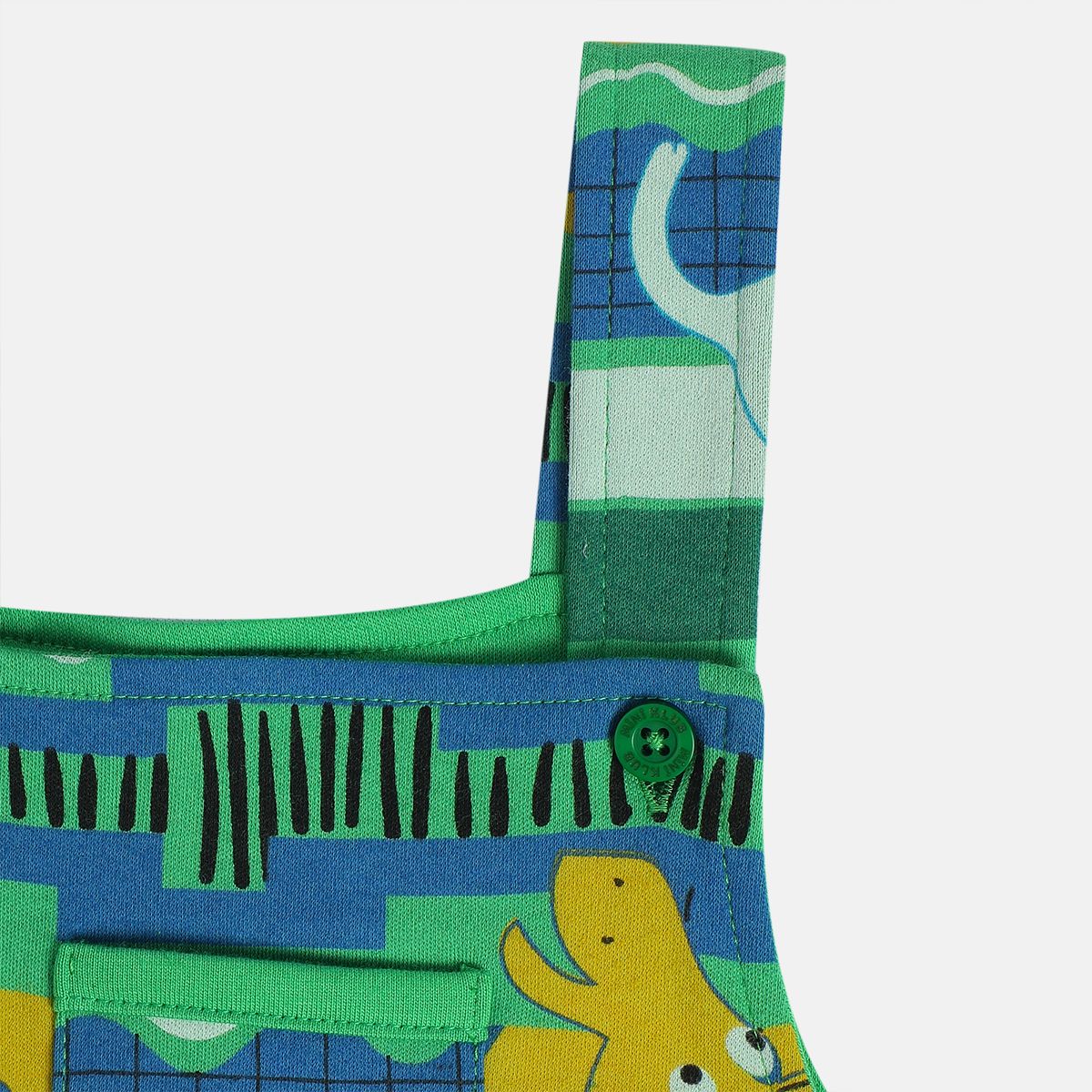 Boys Green Dungaree Set