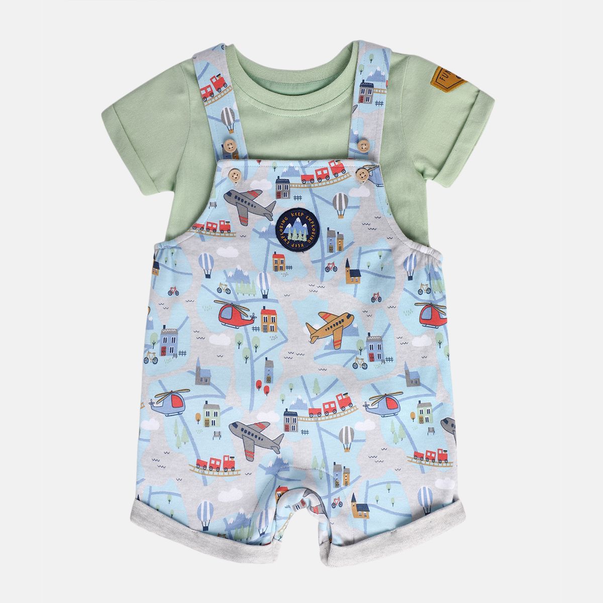 Boys Multi Dungaree Set