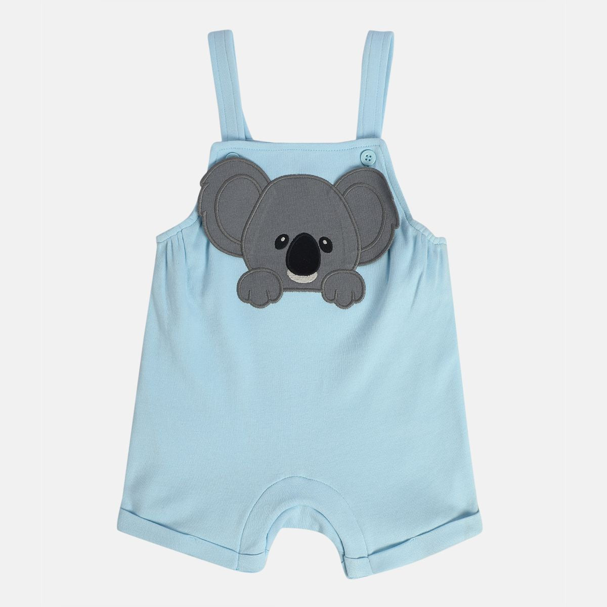 Boys White/Blue Dungaree Set