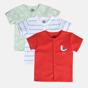 Boys Green/Red/White Front Open Front Open Vest