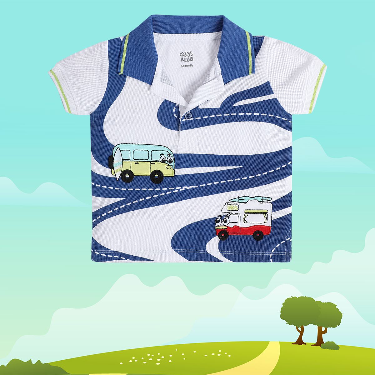 Boys White Collar Short Sleeve Polo