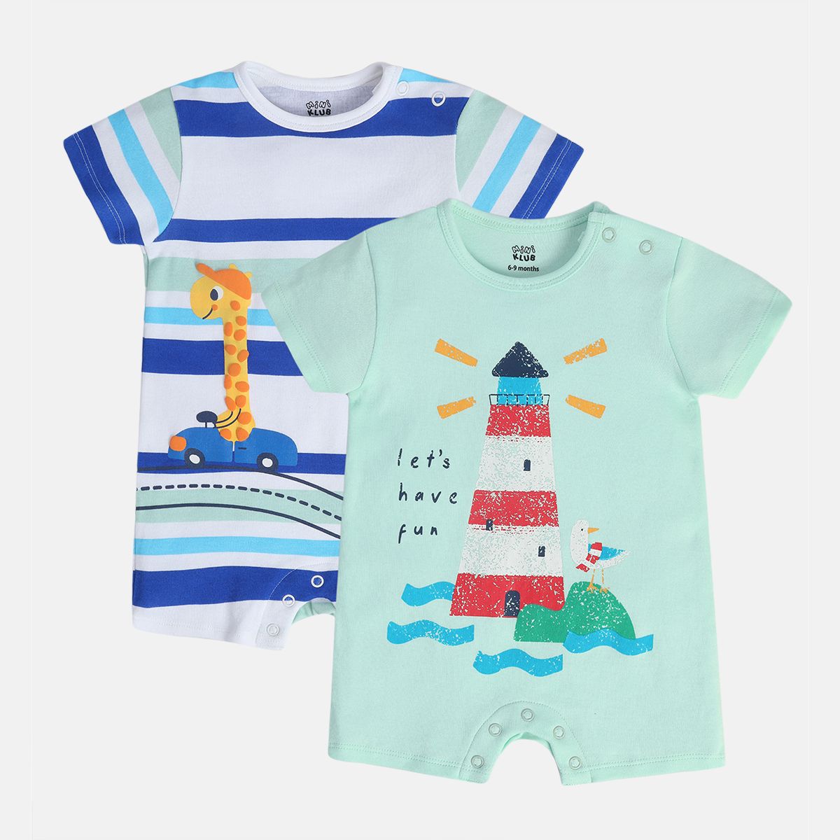 Boys Blue/Green Romper