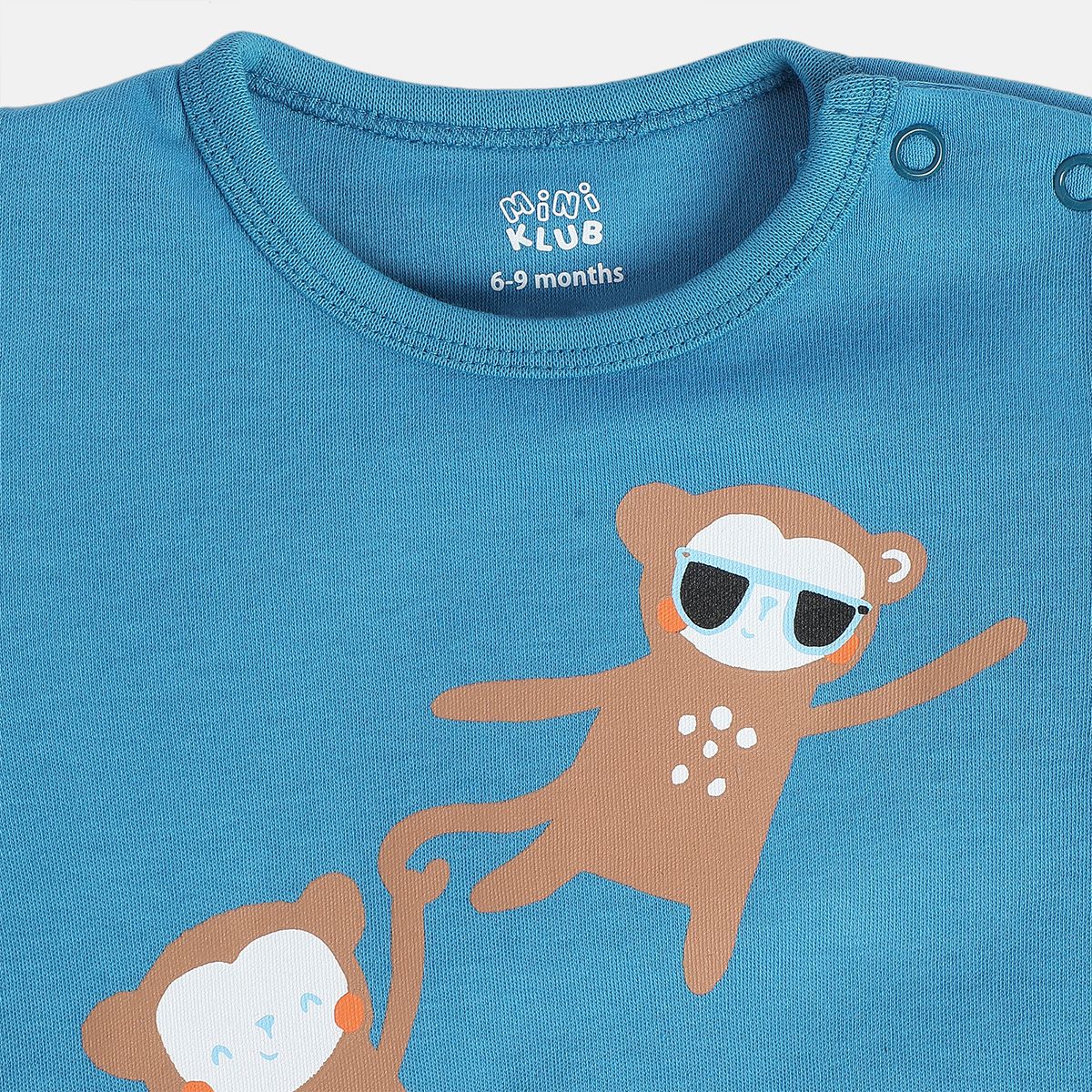 Boys White/Blue Front Open Romper