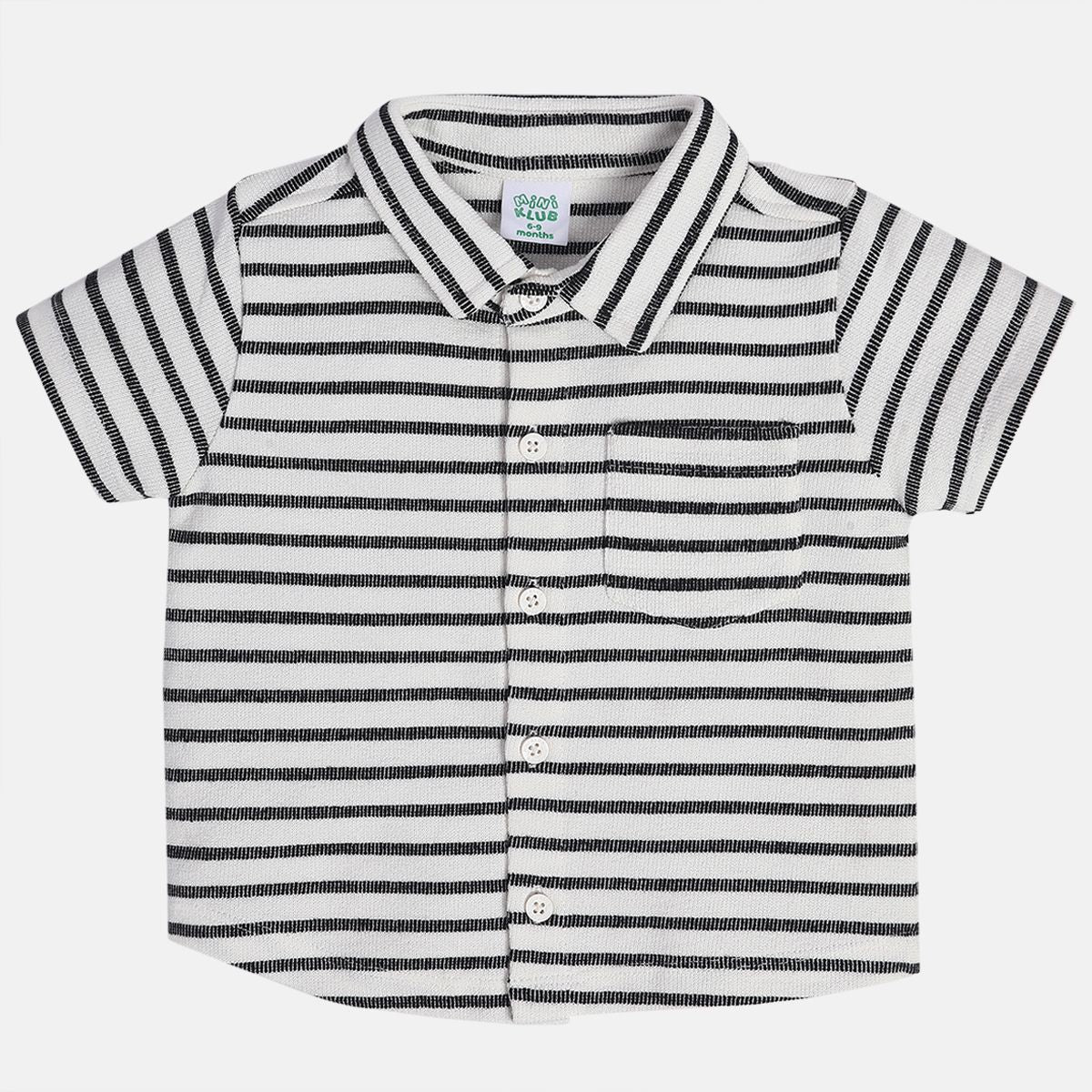 Boys Black/White Collar T-Shirt