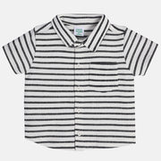 Boys Black/White Collar T-Shirt
