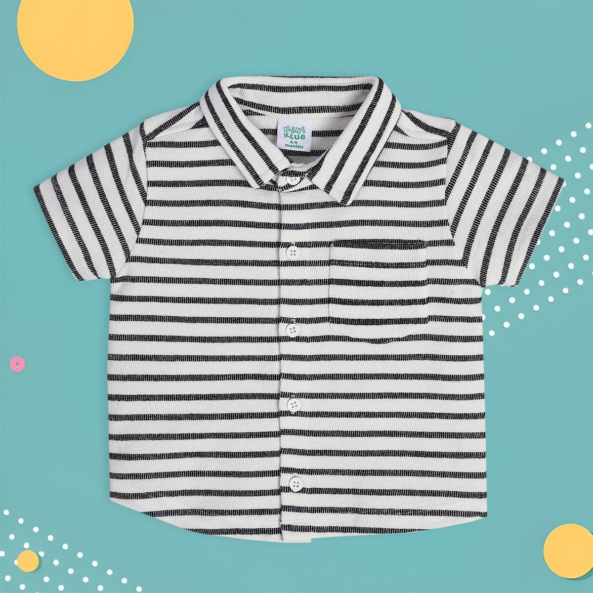 Boys Black/White Collar T-Shirt