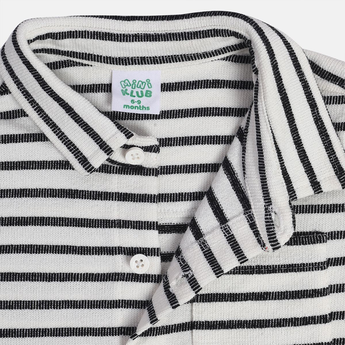 Boys Black/White Collar T-Shirt