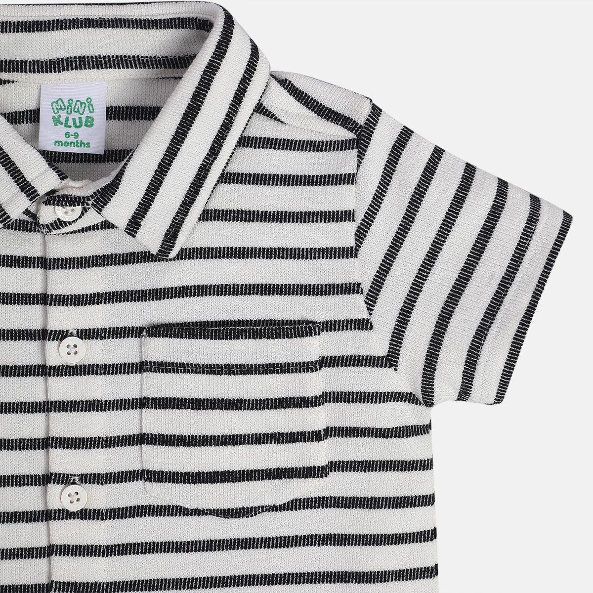 Boys Black/White Collar T-Shirt