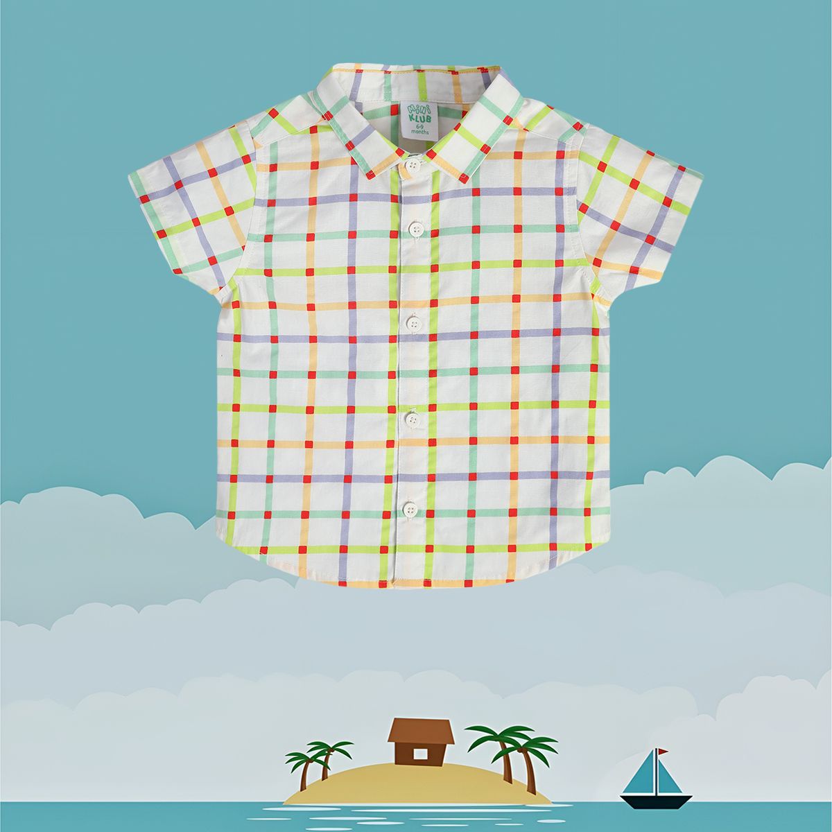 Boys White Collar Short Sleeve Shirt