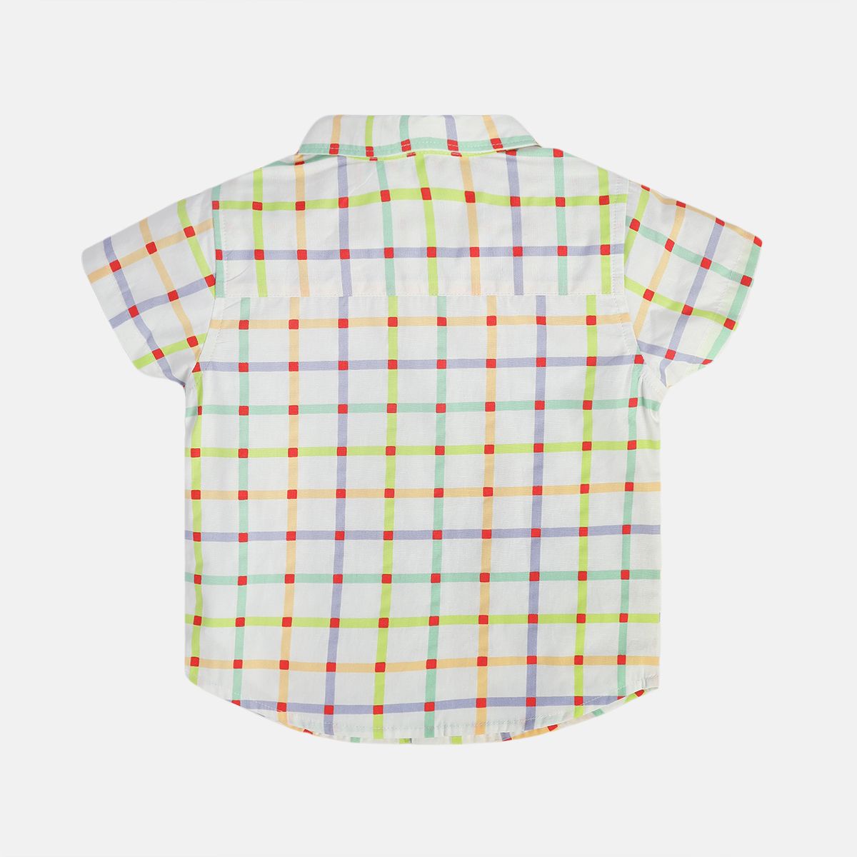 Boys White Collar Short Sleeve Shirt