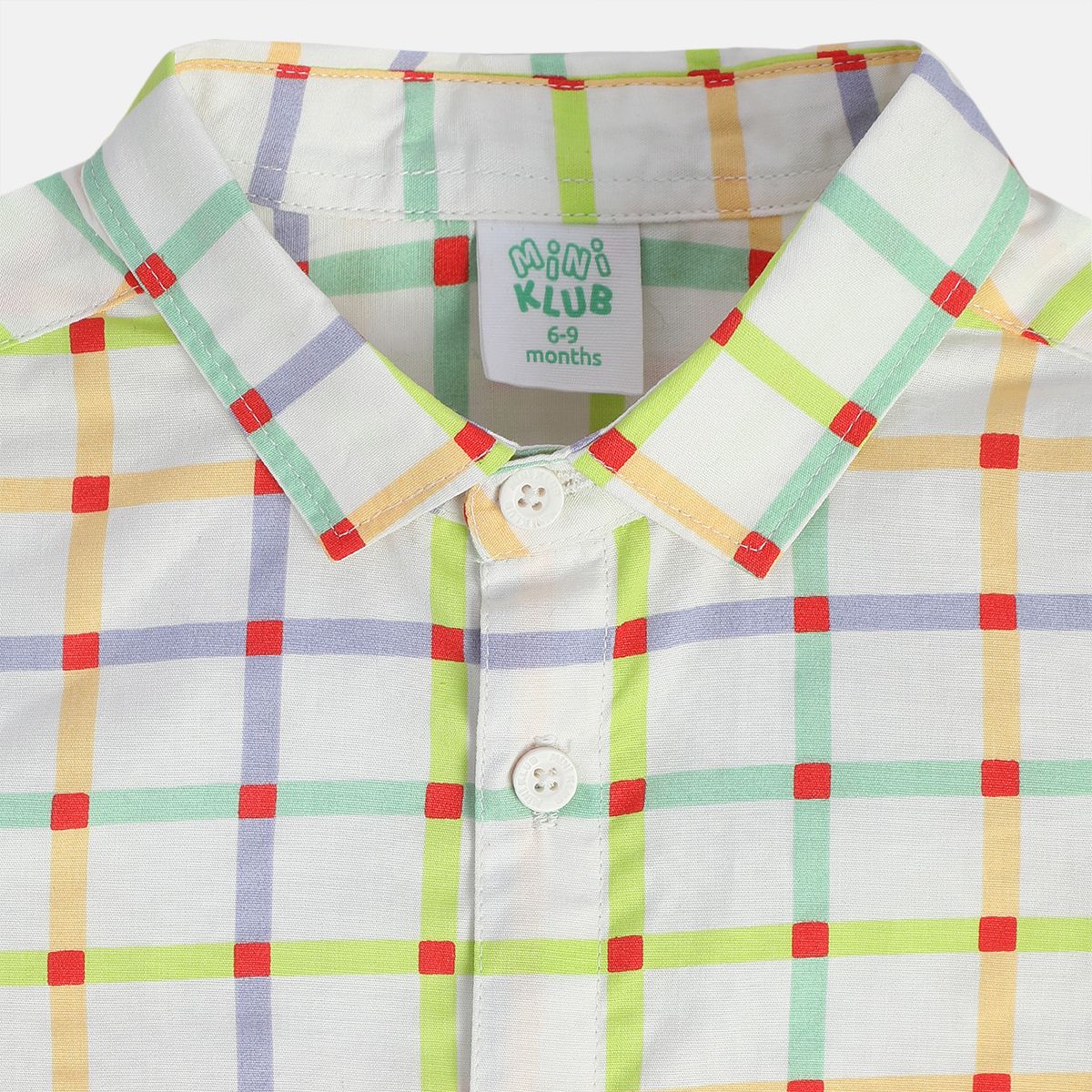 Boys White Collar Short Sleeve Shirt